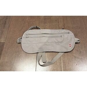 Victorinox Swiss Army Stealth Money Passport Waist Wallet Beige Nylon Used